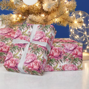 Pfingstrose Pink Geschenkpapier