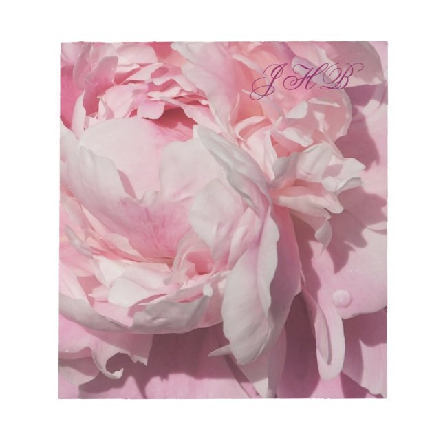 Pfingstrose Pink Notizblock (Vorderseite)