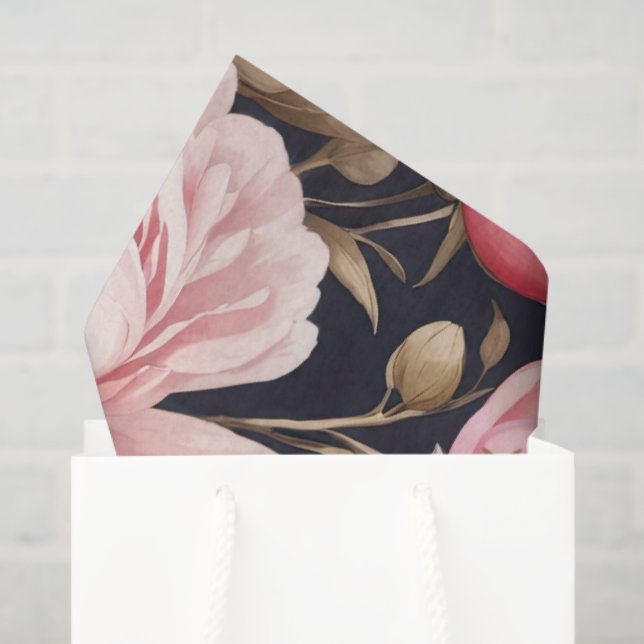 Pfingstrose Pink  Seidenpapier (Geschenktüte)