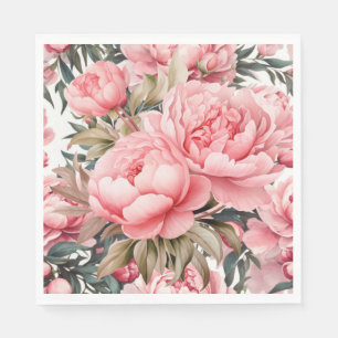 Pfingstrose Pink Serviette