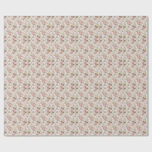 Pfingstrose & Salbei Botanisches Blumenmuster Kuns Geschenkpapier