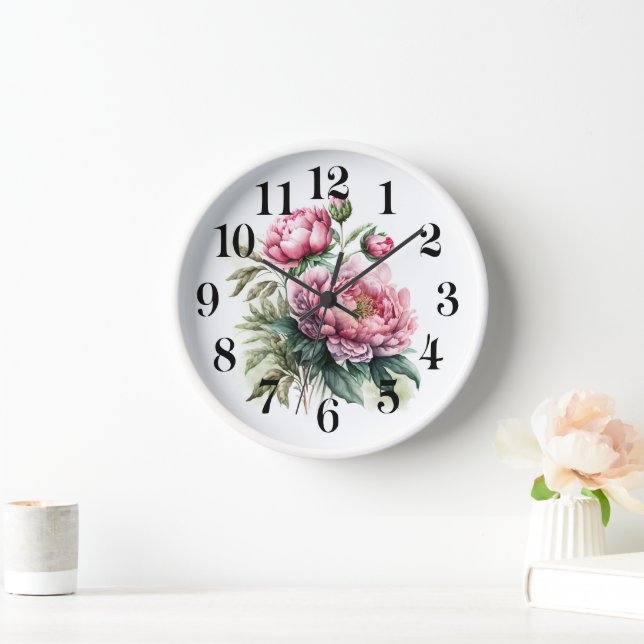 Pfingstrose Uhr (Zuhause)