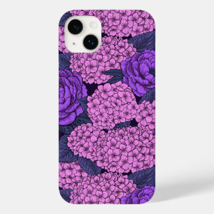 Pfingstrose und Hortensie in Rosa und Violett Case-Mate iPhone 14 Plus Hülle