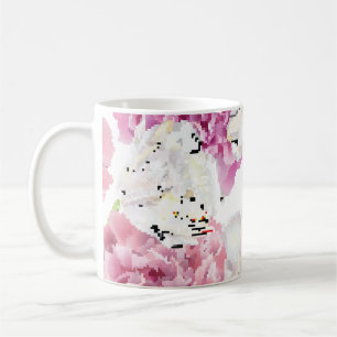 Pfingstrose Weiße Tulpe Vintage Kaffeetasse
