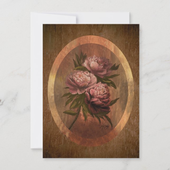 Pfingstrosen 4 x 5.6" einladung (Vorderseite)