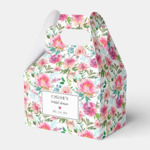 Pfingstrosen-Aquarell-Blumen-Bridal-Shower Geschenkschachtel