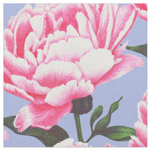 Pfingstrosen-Blumenillustration Kugelschreiberzeic Stoff