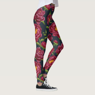 Pfingstrosen-Blumenleggings Leggings
