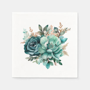 Pfingstrosen-Blüten Serviette