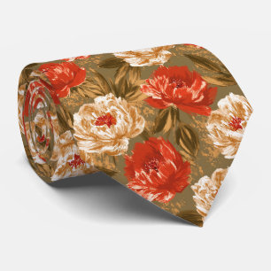 Pfingstrosen-Druck Geschäftsmann Blumenhochzeit Krawatte