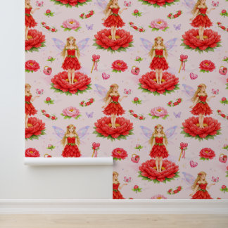 Pfingstrosen-Feenzauber-Wallpaper — Enchanted Kids Tapete