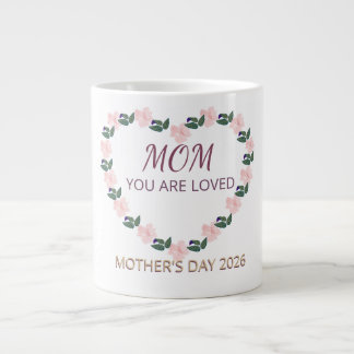 Pfingstrosen-Herz-Morgenliebe für Mama Jumbo-Tasse
