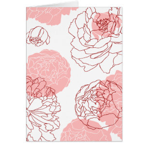 Pfingstrosen-Motiv-Karte