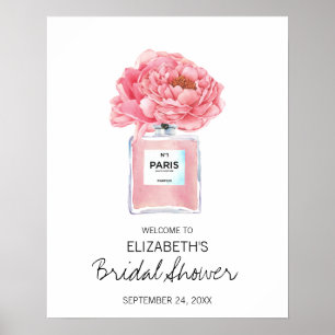 Pfingstrosen Parfüm Florales Brautbad Willkommen Poster