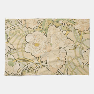 Pfingstrosen-Pfingstrosen-Rosen-Kitz 1897 Alphonse Geschirrtuch