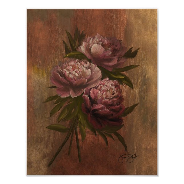 Pfingstrosen Poster 11x14 (Vorne)