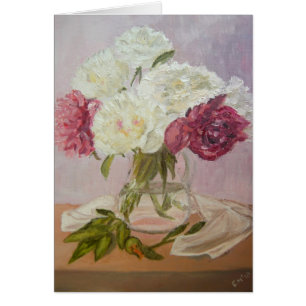 Pfingstrosen - Postkarte