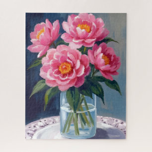 Pfingstrosenstrauß Rosa Blüten Florale Malerei