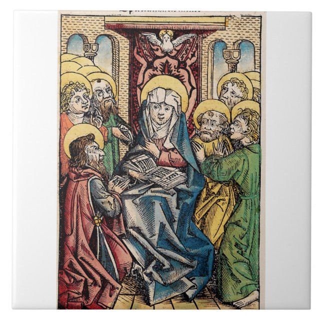 Pfingstszene nach Ostern Fliese (Vorderseite)