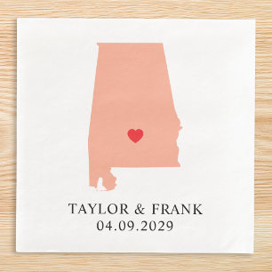 Pfirsich Alabama Hochzeit Serviette
