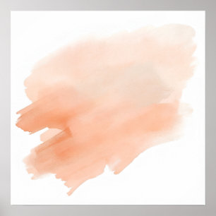Pfirsich-Aquarell-Wash-Poster Weiche abstrakte W Poster