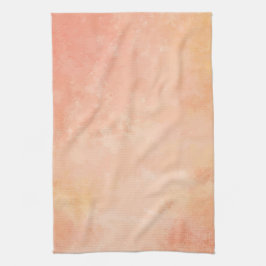 Pfirsich-Aquarellentwurf Geschirrtuch