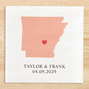 Pfirsich Arkansas Hochzeit Serviette