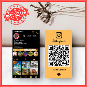 Pfirsich-Ästhetik-Immobilienmakler-Instagram-QR Visitenkarte
