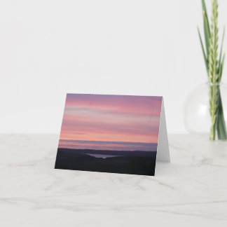 Pfirsich Baumwollzucker Sonnenuntergang auf dem La Feiertagskarte