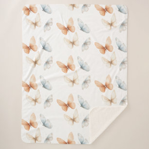 Pfirsich Blaue Schmetterlinge  Sherpadecke