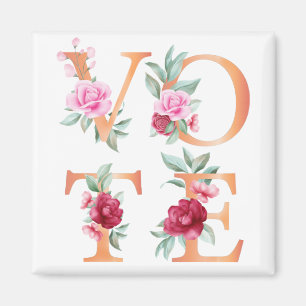 Pfirsich Blume Elegant Weiblich Geh Wählen Magnet