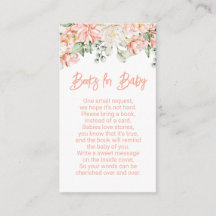 Pfirsich Blumen Neutrale Babyparty Bücher für Baby