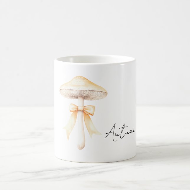 Pfirsich-Bogen-Cream-Mushroom Kaffeetasse (Mittel)