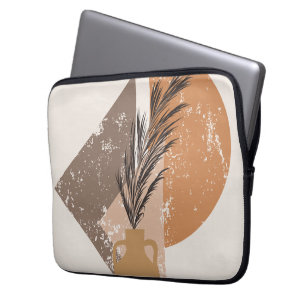 Pfirsich Boho Leinwanddruck Laptopschutzhülle