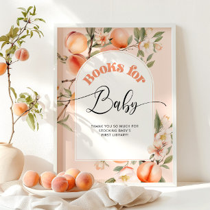 Pfirsich Bücher für das Baby. Obstbücher für Säugl Poster