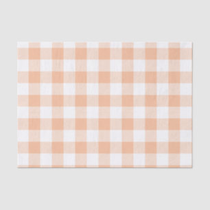 Pfirsich-Büffel-Karo-Muster Seidenpapier