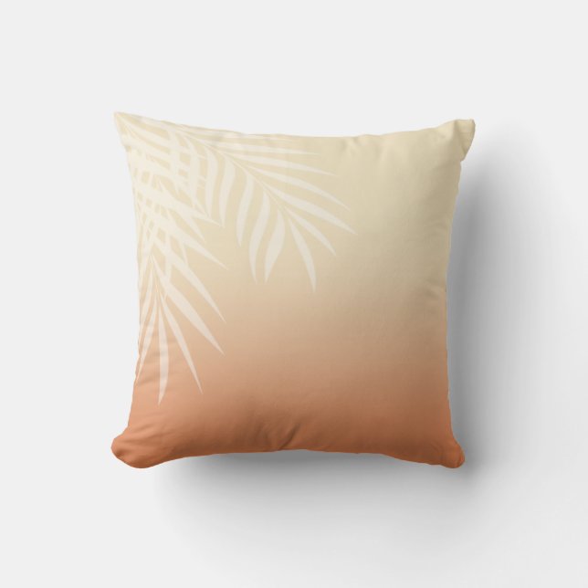 Pfirsich der Sommer-Brisen-Strand-Hochzeit | Kissen (Vorderseite)