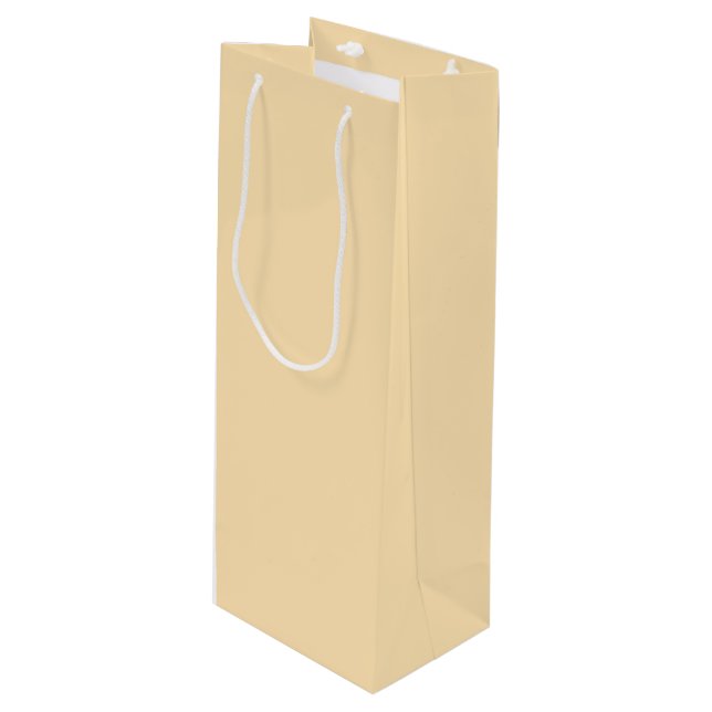 Pfirsich-Farbige Wein-Geschenk-Tasche Geschenktüte Für Weinflaschen (Vorderseite Schrägansicht)