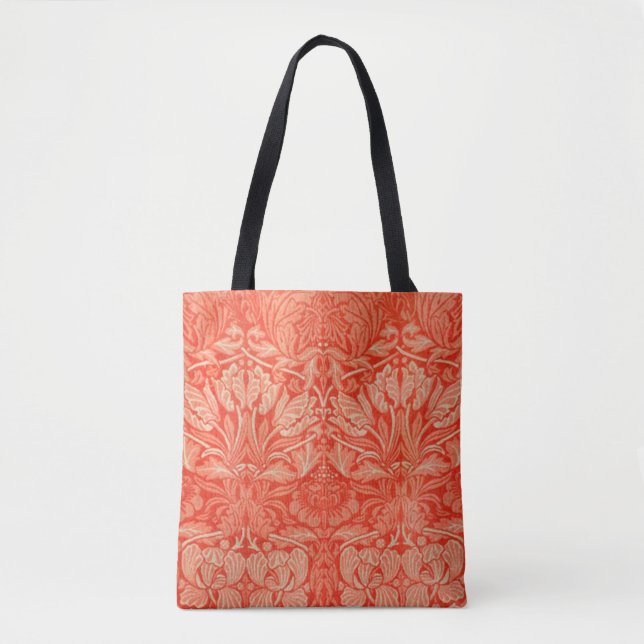 Pfirsich Floral Pattern William Morris Tasche (Vorderseite)