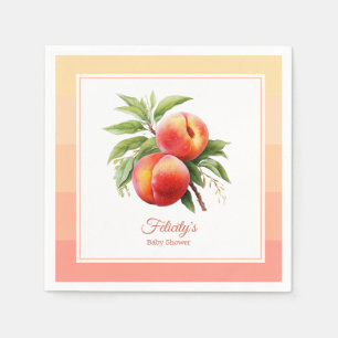 Pfirsich Fuzz Baby Shower Serviette