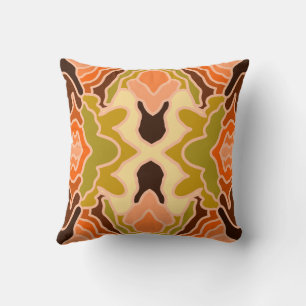 Pfirsich-Fuzz-Boho-Shabby-Chic-Geometrisches-Abstr Kissen