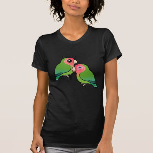 Pfirsich-gesichtiger Lovebird-entzückende Paare T-Shirt