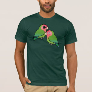Pfirsich-gesichtiger Lovebird-entzückende Paare T-Shirt