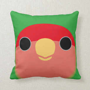 Pfirsich-gesichtiger Lovebird Kissen