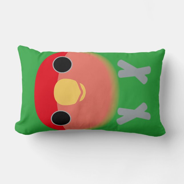 Pfirsich-gesichtiger Lovebird Lendenkissen (Vorderseite)