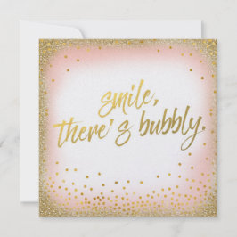 Pfirsich-Goldlächeln dort ist- sprudelnde Einladung