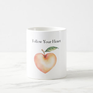Pfirsich Herz Kaffeetasse