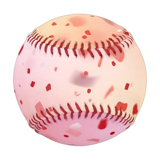 Pfirsich Konfetti Baseball (Vorderseite)