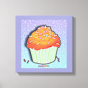Pfirsich-Kuchen-Galerie eingewickelte Leinwand