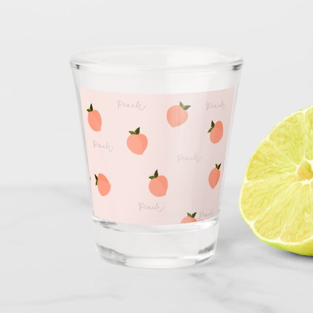 Pfirsich machen Pfirsich  Schnapsglas (Vorderseite)